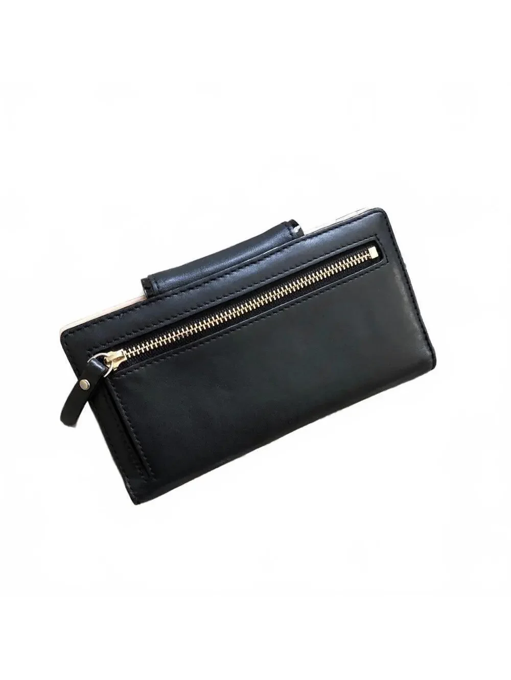 Kate Spade New York Hampton Road Stacy Wallet Turnlock Leather Black 6